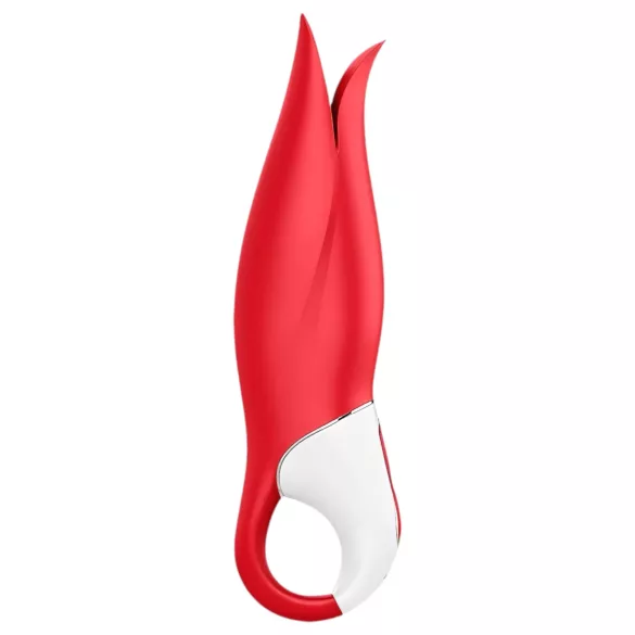 Satisfyer Power Flower - vibratorius - įkraunamas, atsparus vandeniui - raudonas