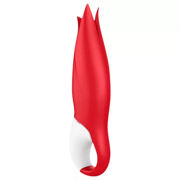 Satisfyer Power Flower - vibratorius - įkraunamas, atsparus vandeniui - raudonas