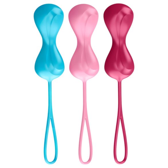 Satisfyer Power Balls – judančių geišų kamuoliukų rinkinys (3 vnt.)