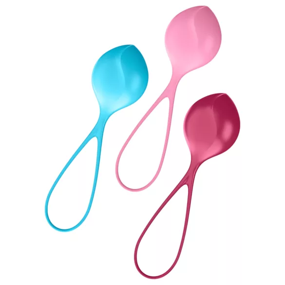 Satisfyer - geišos kamuoliukų rinkinys - 3 dalių treniruotėms