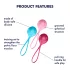 Satisfyer - geišos kamuoliukų rinkinys - 3 dalių treniruotėms