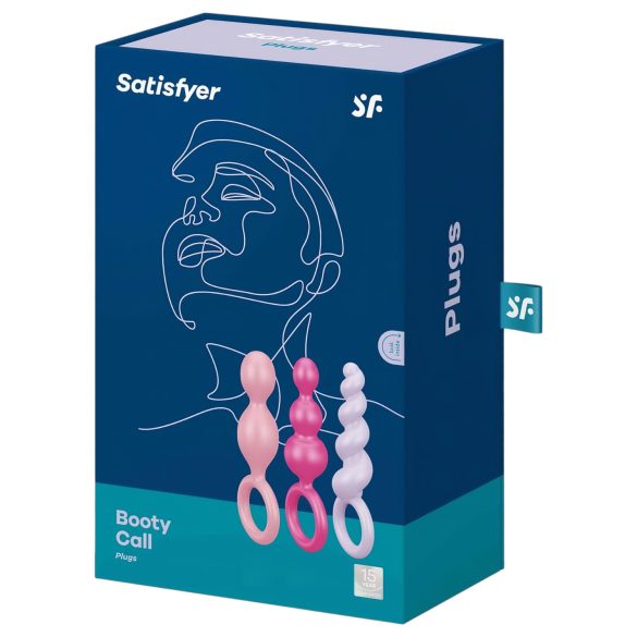 Satisfyer Booty Call - analinių kaiščių rinkinys - spalvoti - 3 vnt.