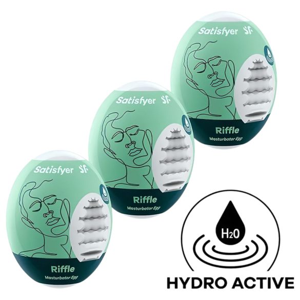 Satisfyer Egg Riffle - kiaušinio formos masturbatorių rinkinys 3 vnt