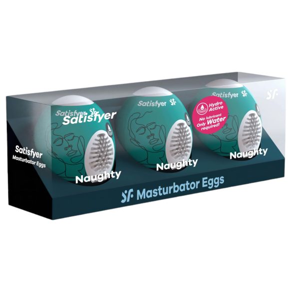 Satisfyer Egg Naughty - masturbatorių rinkinys vyrams - 3 vnt