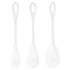 Satisfyer Yoni Power 1 - geišos kamuoliukų rinkinys - baltas - 3 dalių