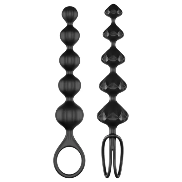 Satisfyer Love Beads - analinių karoliukų rinkinys - juodas