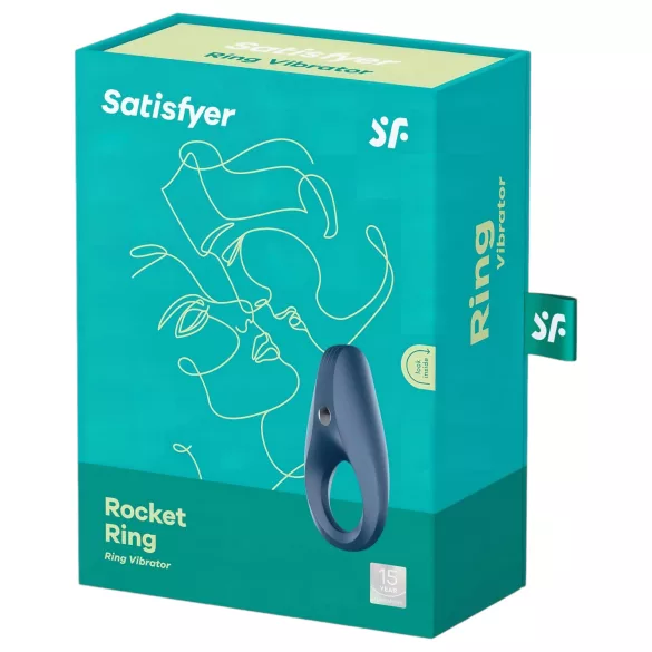 Satisfyer Rocket Ring - vibruojantis penio žiedas - vandeniui atsparus - mėlynas