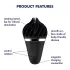 Satisfyer Sweet Treat - klitorio vibratorius su sukimu - įkraunamas, juodas