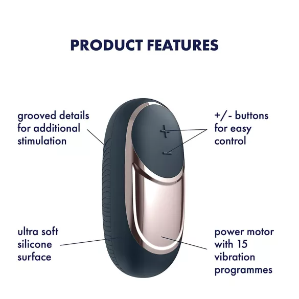 Satisfyer Dark Desire - klitorio vibratorius - įkraunamas - juodas