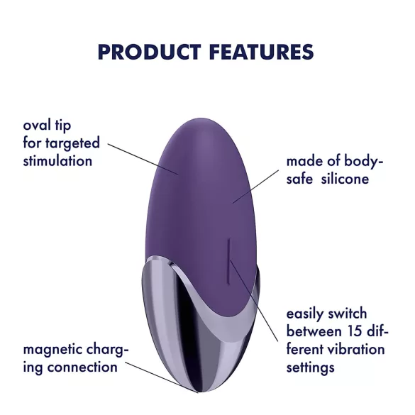 Satisfyer Purple Pleasure - klitorinis vibratorius - įkraunamas - violetinis