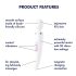 Satisfyer Wand-er Woman - atsparus vandeniui masažuoklis vibratorius (baltas)