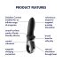 Satisfyer Karšta Aistra - protingas analinis vibratorius (juodas)