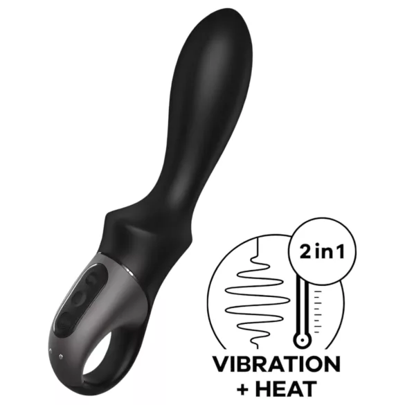 Satisfyer Heat Climax - programėle valdoma šildoma analinė vibratorius (juodas)
