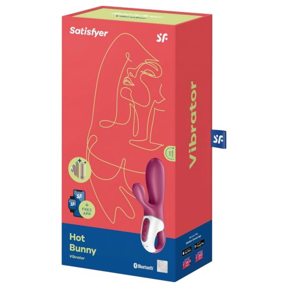 Satisfyer Hot Bunny - klitorio vibratorius su karščiavimo funkcija - raudonas