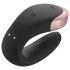 Satisfyer Double Love - išmanus, nuotolinis porų vibratorius (juodas)