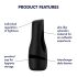 Satisfyer Men Classic - rankinis vakuuminis masturbatorius (juodas)