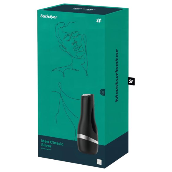 Satisfyer Men Classic - masturbatorius vyrams - rankinis siurbimo - sidabrinis