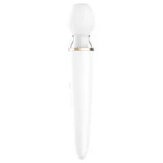   Satisfyer Double Wand-er - išmanusis masažuoklis vibratorius - baltas