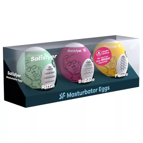 Satisfyer Egg RBF - masturbatorių rinkinys vyrams - 3 vnt.