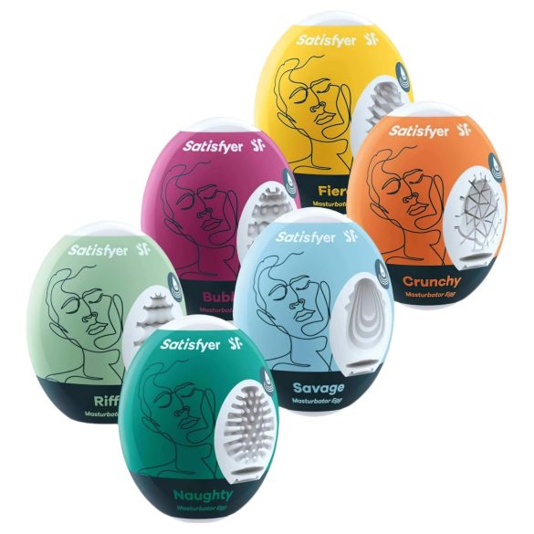 Satisfyer Egg Set - masturbatorių rinkinys vyrams (6 vnt)
