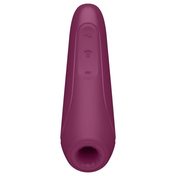 Satisfyer Curvy 1+ - klitorio stimuliatorius su oro bangomis - raudonas