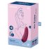 Satisfyer Curvy 1+ - klitorio stimuliatorius su oro bangomis - raudonas