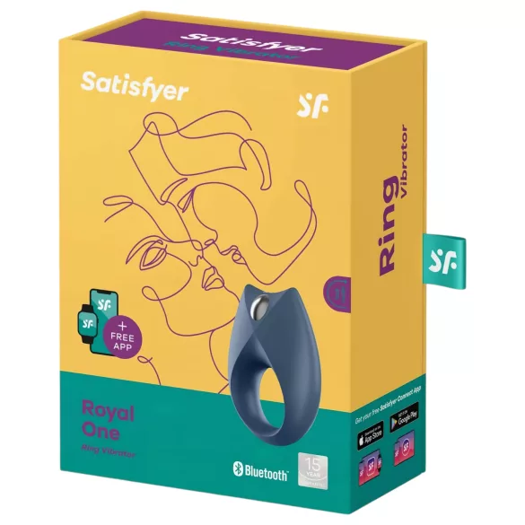 Satisfyer Royal One - vibruojantis penio žiedas - mėlynas