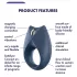 Satisfyer Royal One - vibruojantis penio žiedas - mėlynas