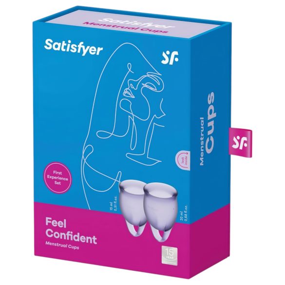Satisfyer Feel Confident - menstruacinė taurelė rinkinys - violetinė