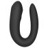 Satisfyer Double Joy - išmanusis vandeniui atsparus porinis vibratorius (juodas)