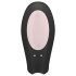 Satisfyer Double Joy - išmanusis vandeniui atsparus porinis vibratorius (juodas)