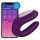 Satisfyer Double Joy - išmanus ir atsparus vandeniui porinis vibratorius (violetinis)
