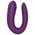 Satisfyer Double Joy - išmanus ir atsparus vandeniui porinis vibratorius (violetinis)