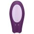 Satisfyer Double Joy - išmanus ir atsparus vandeniui porinis vibratorius (violetinis)