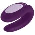 Satisfyer Double Joy - išmanus ir atsparus vandeniui porinis vibratorius (violetinis)