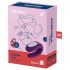 Satisfyer Double Joy - išmanus ir atsparus vandeniui porinis vibratorius (violetinis)
