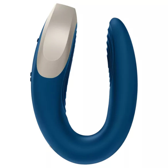 Satisfyer Double Love - porų vibratorius - valdomas programėle - mėlynas