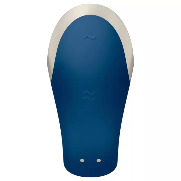 Satisfyer Double Love - porų vibratorius - valdomas programėle - mėlynas