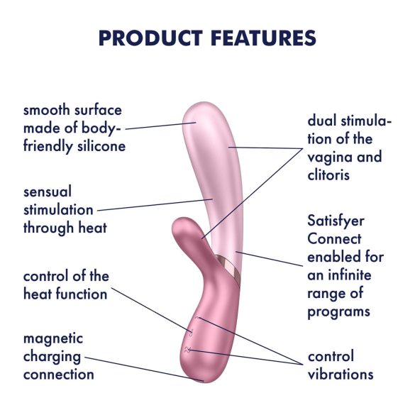 Satisfyer Hot Lover - klitorinis vibratorius - išmanus - rožinis
