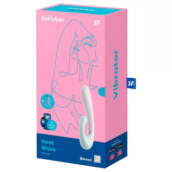 Satisfyer Heat Wave - programėle valdomas šildantis vibratorius (mėtos spalvos)