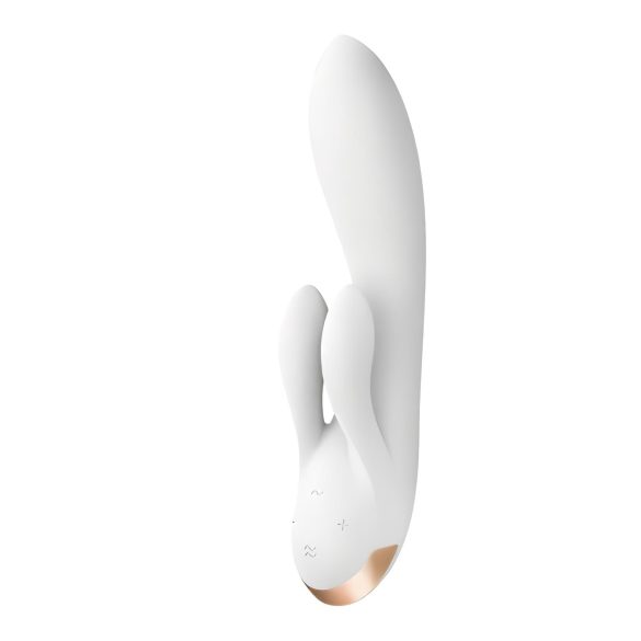 Satisfyer Double Flex - išmanus klitorinis vibratorius (baltas)