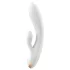 Satisfyer Double Flex - programėle valdoma klitorio vibratorius su rankenėle (baltas)