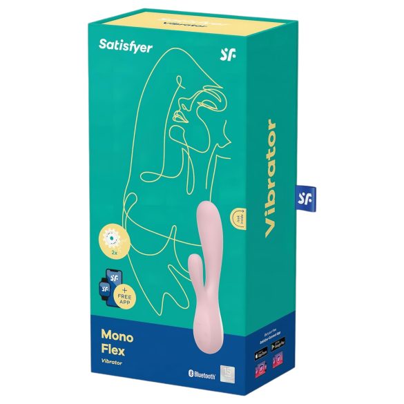 Satisfyer Mono Flex - išmanus atsparus vandeniui vibratorius (rožinis)