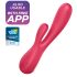 Satisfyer Mono Flex - išmanus vandeniui atsparus vibratorius (raudonas)