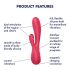 Satisfyer Mono Flex - išmanus vandeniui atsparus vibratorius (raudonas)