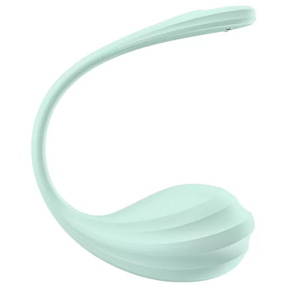Satisfyer Smooth Petal - išmanus vibracinis kiaušinėlis - žalias