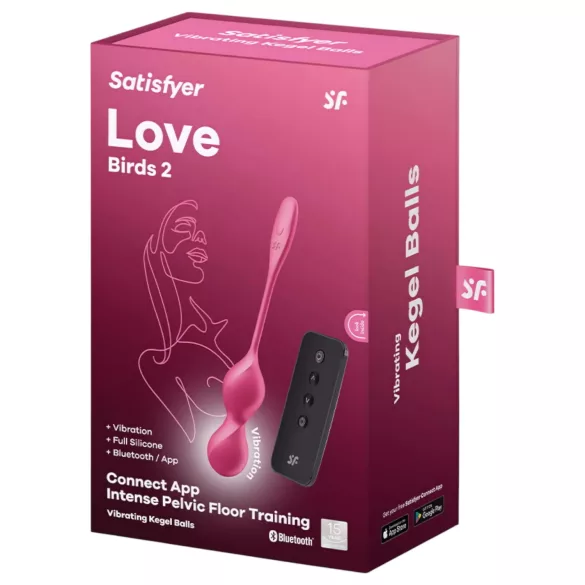 Satisfyer Love Birds 2 - vibruojantis geišos kamuoliukas - rožinis