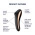 Satisfyer Dual Kiss - Įkraunamas vaginalinis ir klitorinis vibratorius (juodas)