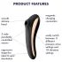 Satisfyer Dual Kiss - vaginalinis ir klitorio vibratorius - juodas - įkraunamas