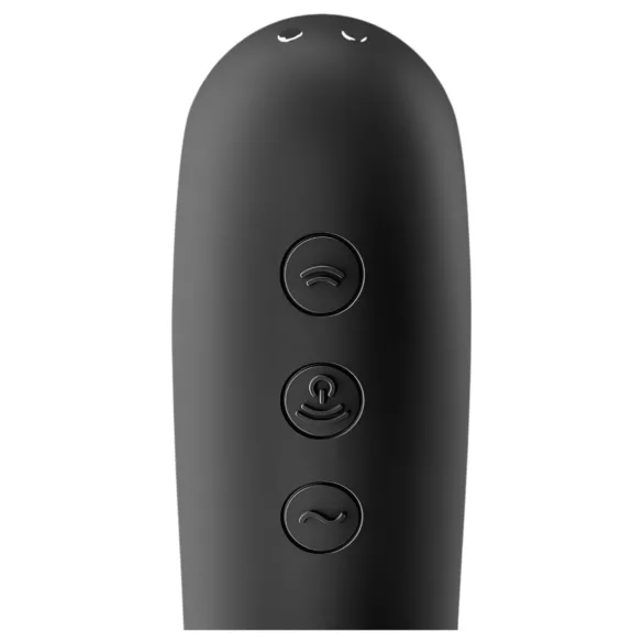 Satisfyer Dual Kiss - vaginalinis ir klitorio vibratorius - juodas - įkraunamas